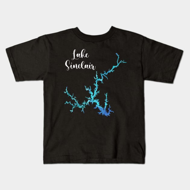 Lake Sinclair Blue Waters Kids T-Shirt by DRHArtistry